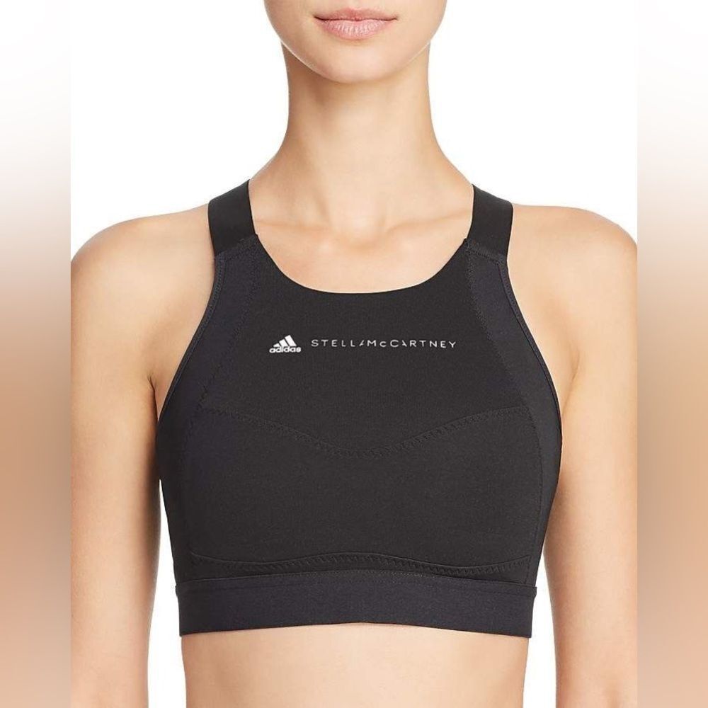 Adidas by Stella McCartney Black High-Neck Sports Bra